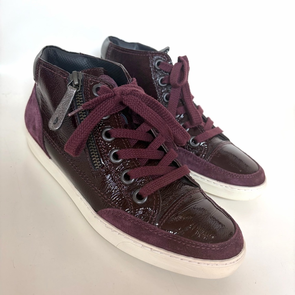 PAUL GREEN Men’s Burgundy High-Top Sneakers Men’s 5/Women’s 7.5